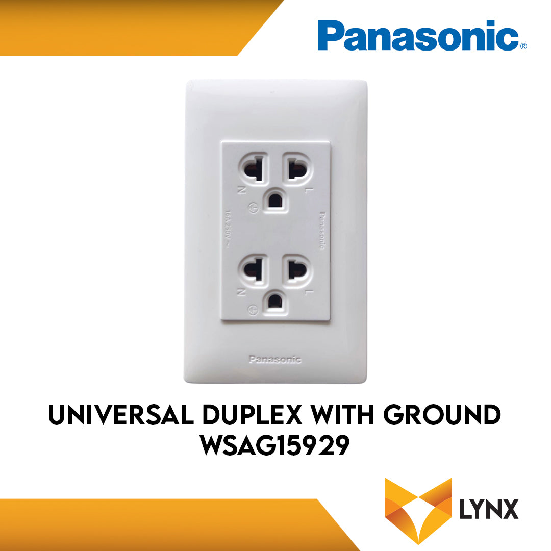 Panasonic Slim Art Duplex Universal w/Ground Receptacle