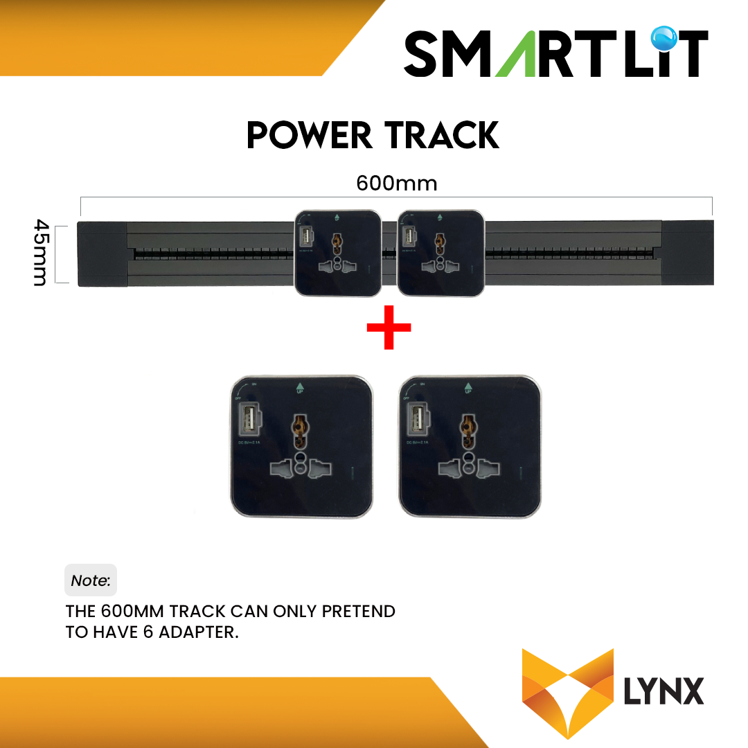 SMARTLIT Movable Power Track Socket 70mm x 700mm