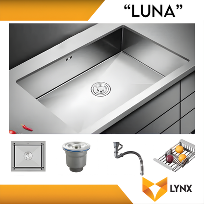 STAINLESS STEEL SINK "LUNA" 550x450MM (SILVER)