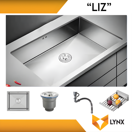 STAINLESS STEEL SINK "LIZ" 760x430MM (SILVER)