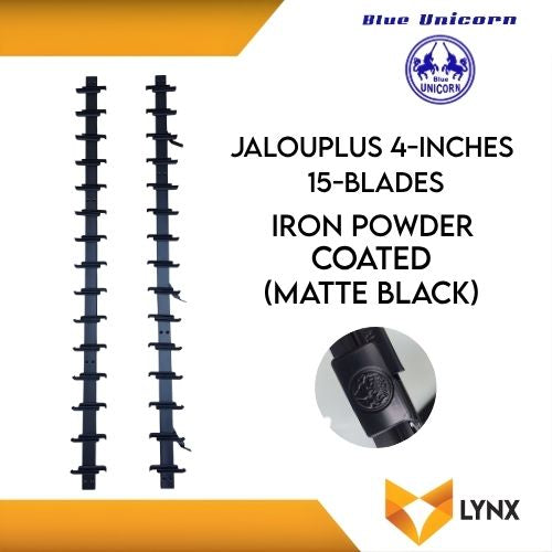 BLUE UNICORN Jalouplus Iron Powder Coated 4-Inches 15-Blades for Window Frame