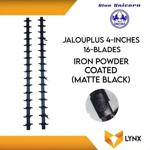 BLUE UNICORN Jalouplus Iron Powder Coated 4-Inches 16-Blades for Window Frame
