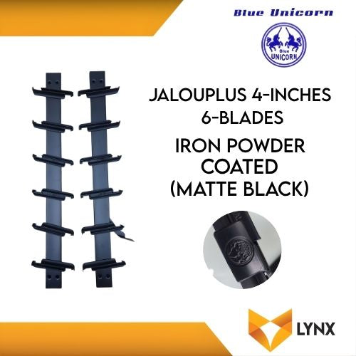 BLUE UNICORN Jalouplus Iron Powder Coated 4-Inches 6-Blades for Window Frame