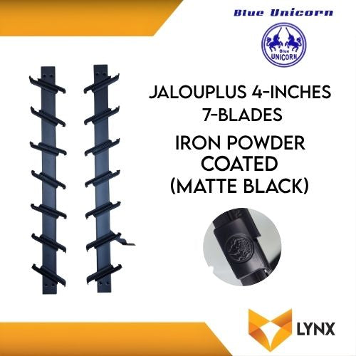 BLUE UNICORN Jalouplus Iron Powder Coated 4-Inches 7-Blades for Window Frame