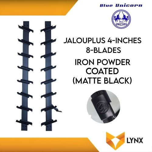 BLUE UNICORN Jalouplus Iron Powder Coated 4-Inches 8-Blades for Window Frame