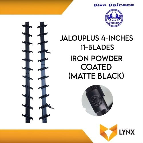 BLUE UNICORN Jalouplus Iron Powder Coated 4-Inches 11-Blades for Window Frame