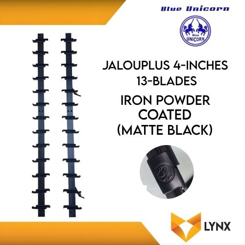 BLUE UNICORN Jalouplus Iron Powder Coated 4-Inches 13-Blades for Window Frame