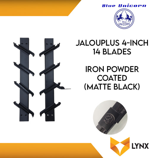 BLUE UNICORN Jalouplus Iron Powder Coated 4-Inches 14-Blades for Window Frame