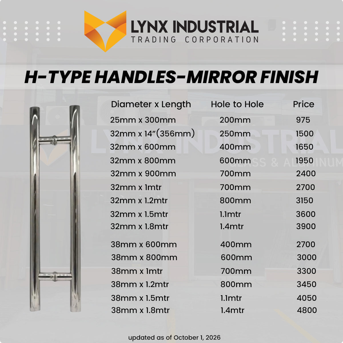 H-TYPE HANDLE MIRROR FINISH