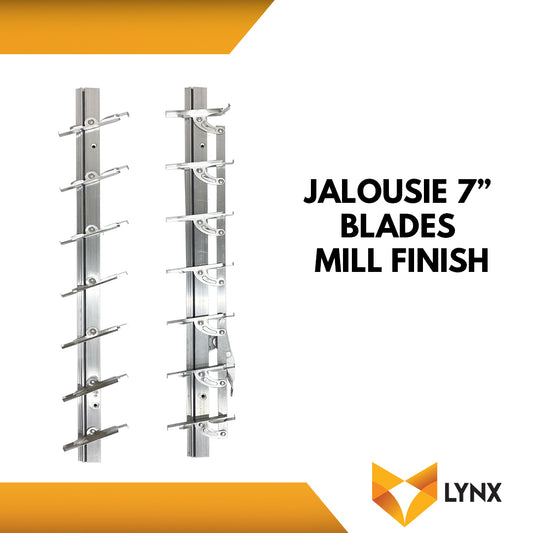 Jalousie Frame 7 Blades for Louver Window 1 Pair