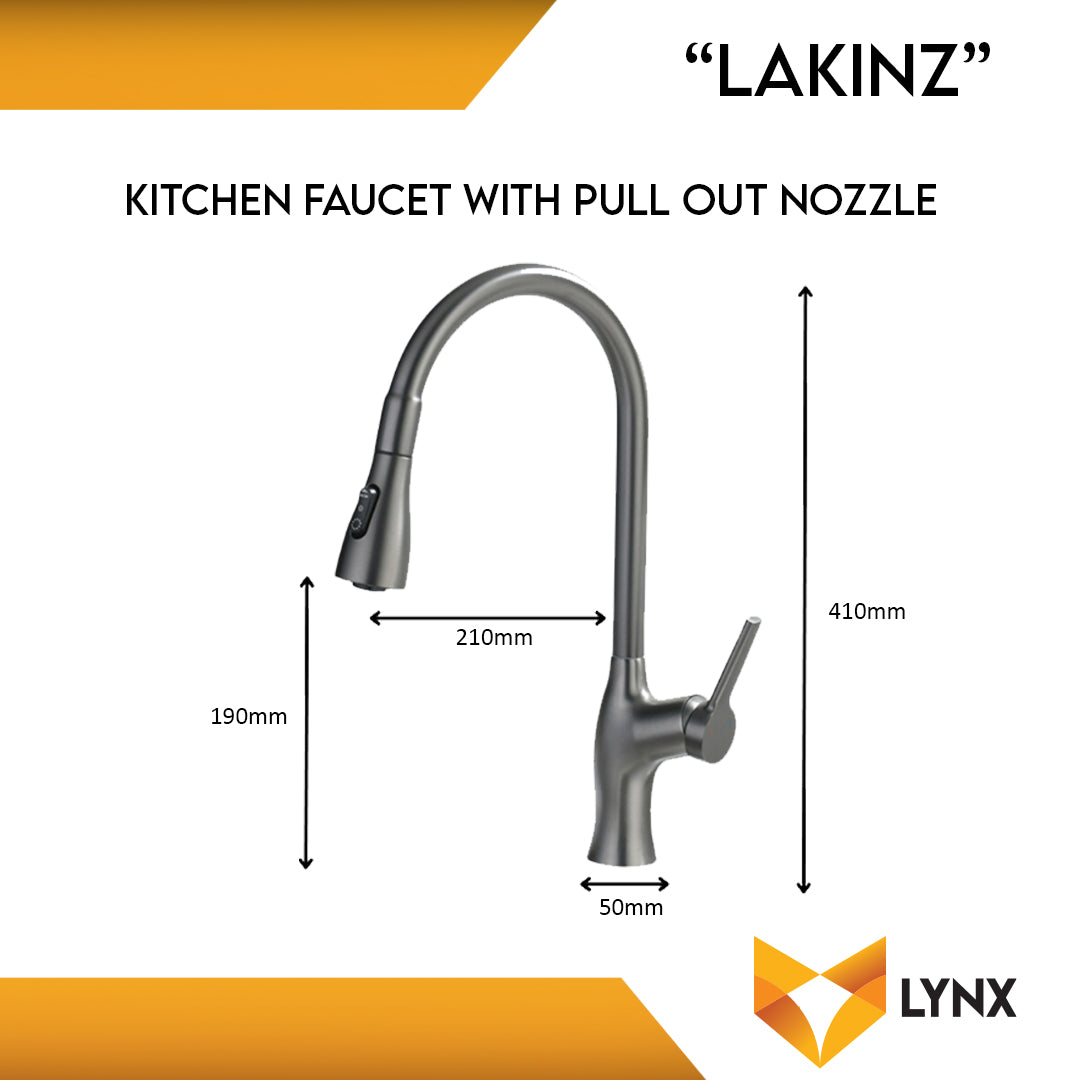 Stainless Steel Kitchen Faucet with Pull out Nozzle "Lakinz"