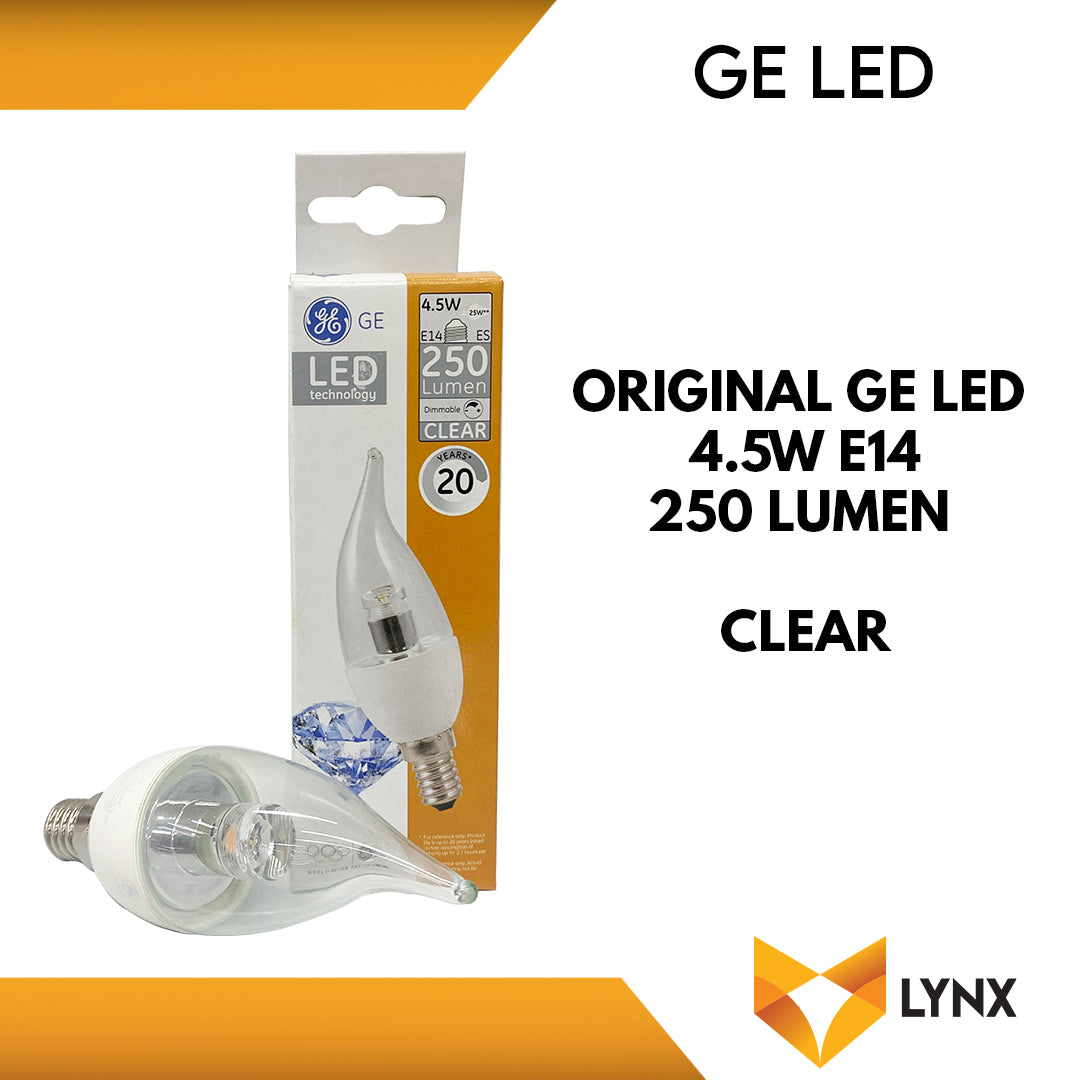 Original GE LED 4.5W E14 250 Lumen (Clear) – Lynx Industrial Trading ...