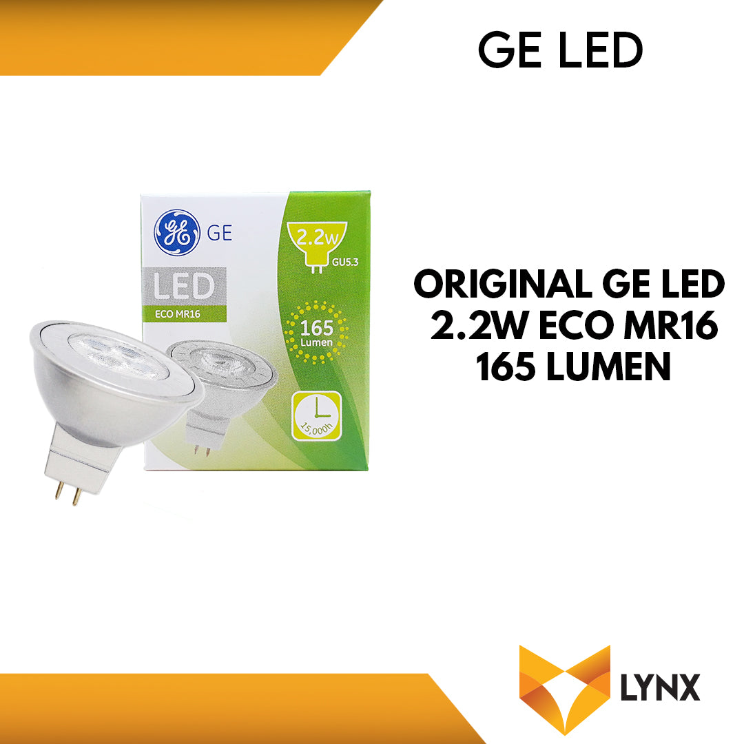 ORIGINAL GE LED 2.2W ECO MR16 165 LUMEN – Lynx Industrial Trading ...