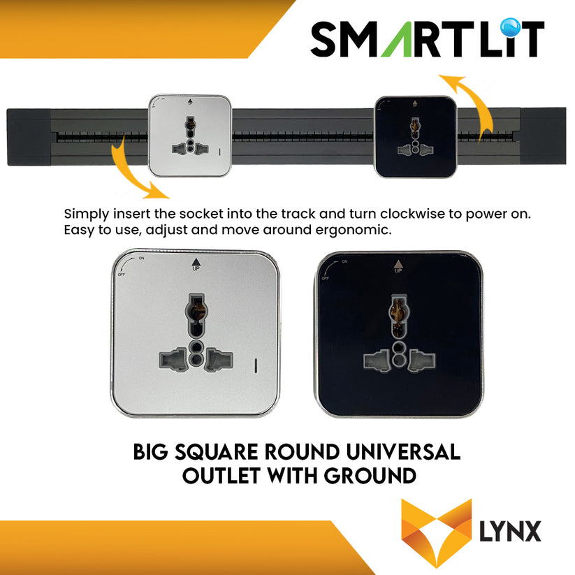 SMARTLIT Movable Power Track Socket – Lynx Industrial Trading Corporation