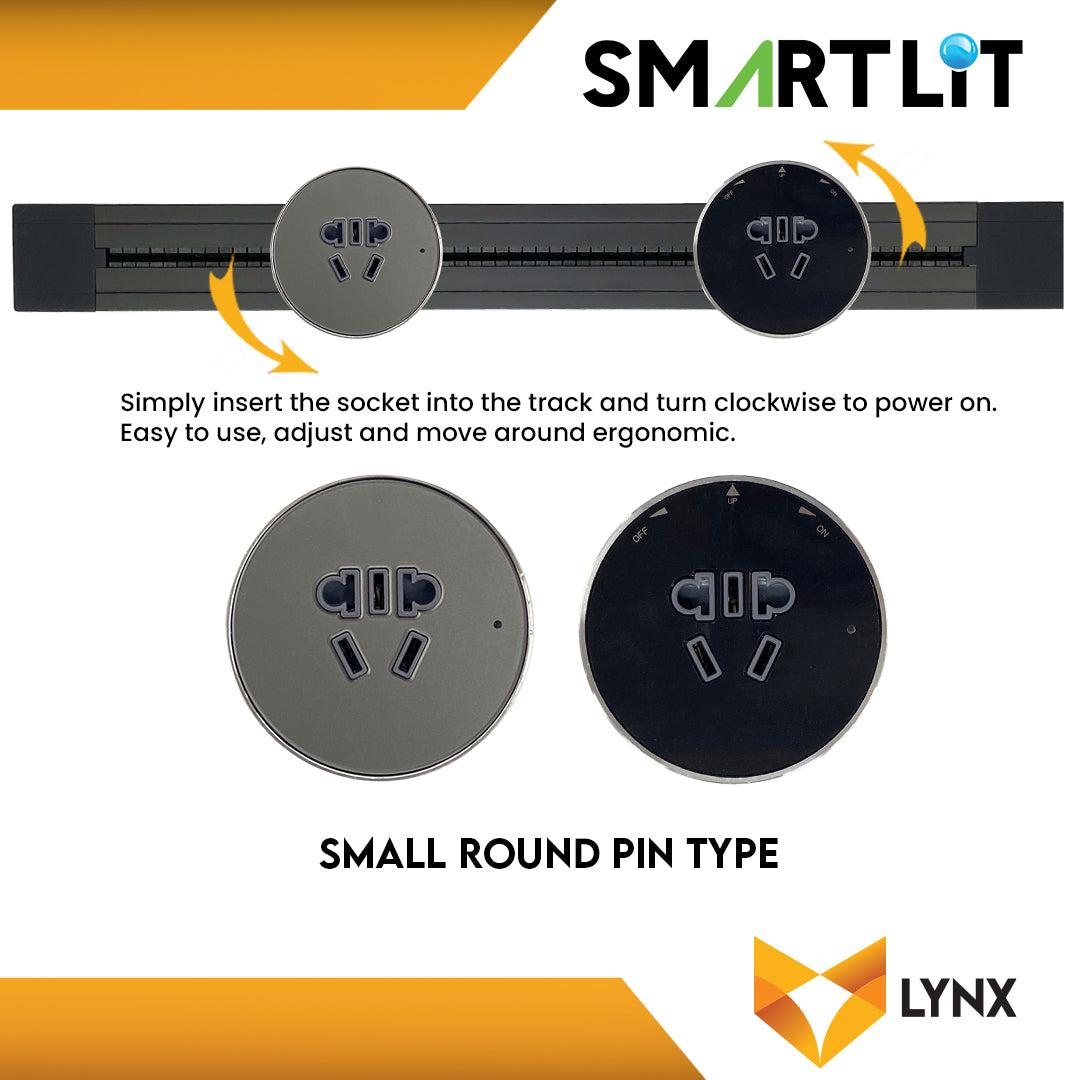 SMARTLIT Movable Power Track Socket