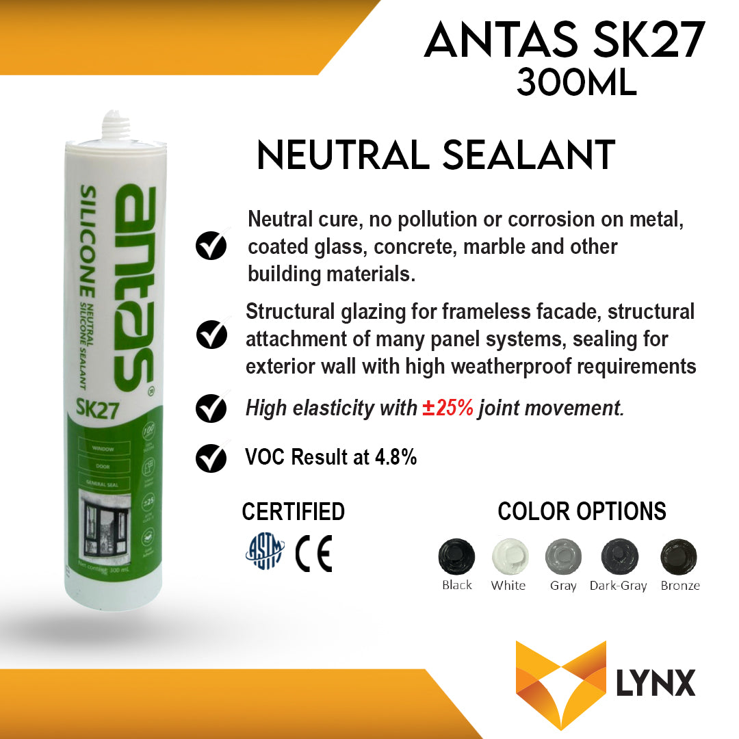 Antas SK27 Neutral GP Silicone Sealant 300ml Cartridge