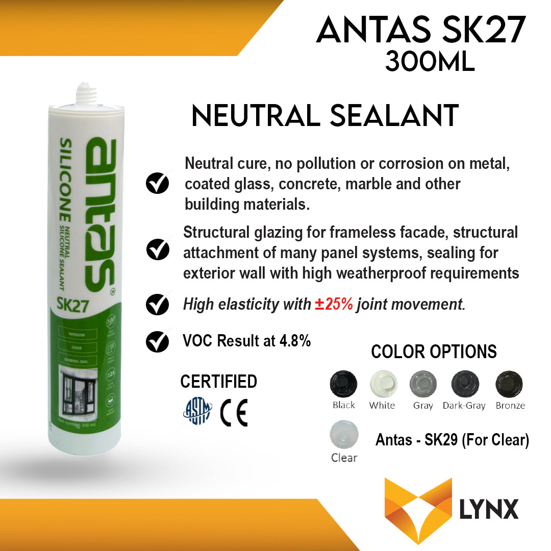 Antas SK27 Neutral GP Silicone Sealant 300ml Cartridge