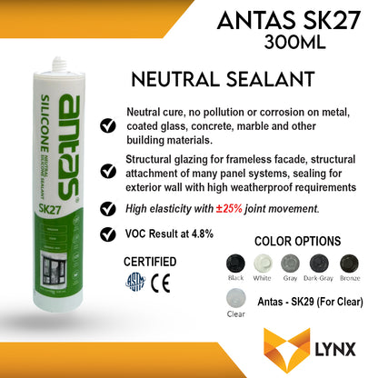 Antas SK27 Neutral GP Silicone Sealant 300ml Cartridge