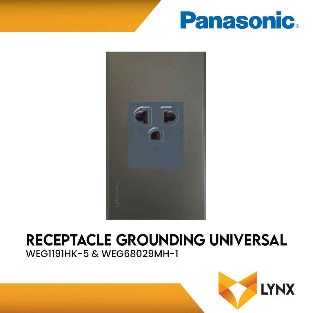 Panasonic Wide Series Receptacle With Ground Universal