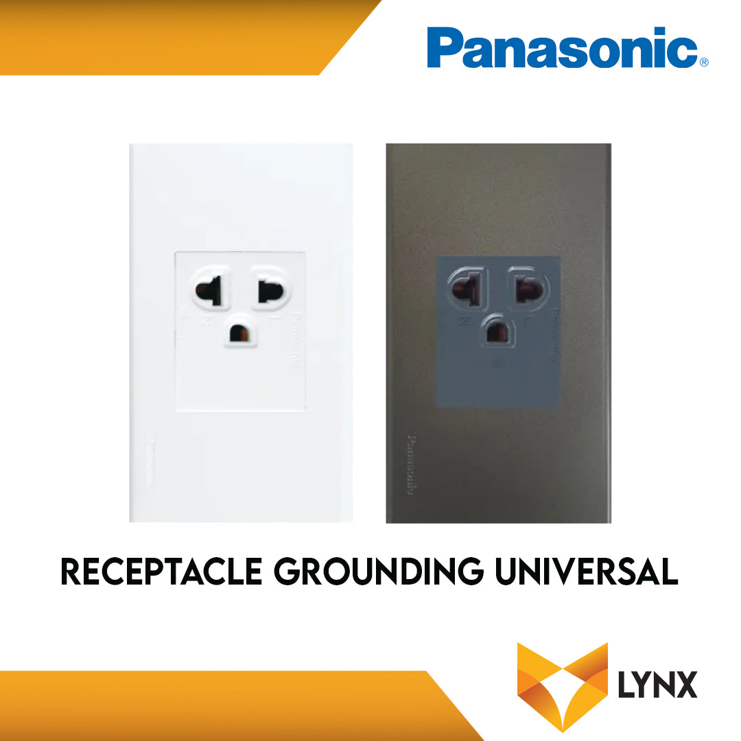 Panasonic Wide Series Receptacle With Ground Universal