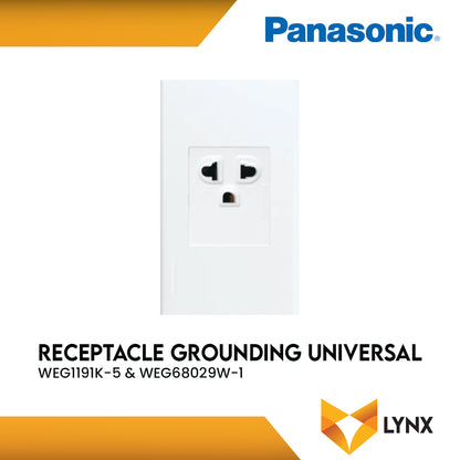 Panasonic Wide Series Receptacle With Ground Universal