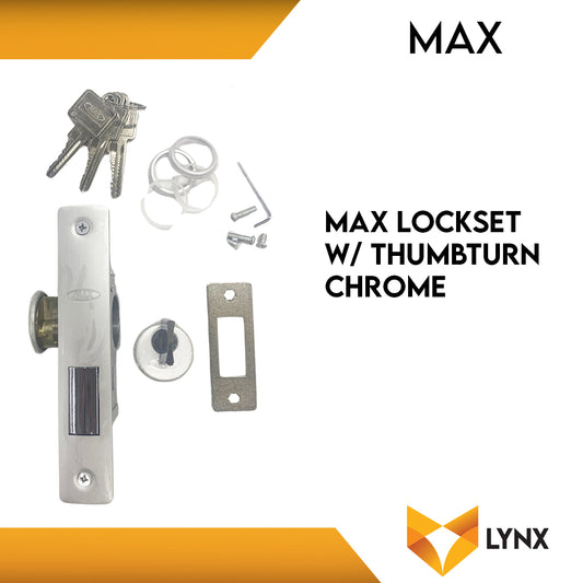 MAX LOCKSET  W/ THUMBTURN  CHROME