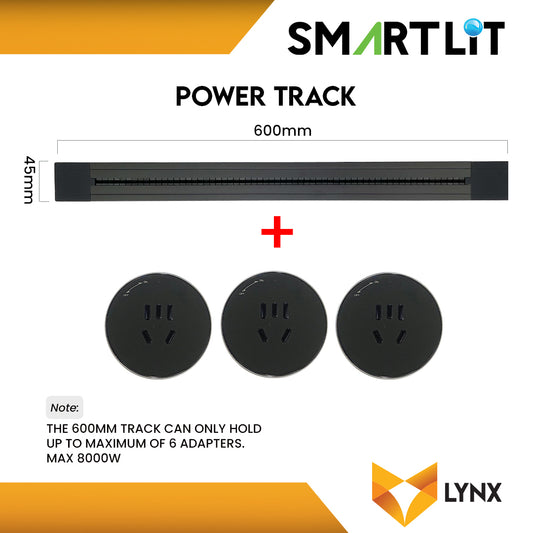 SMARTLIT Movable Power Track Socket 45mm x 600mm