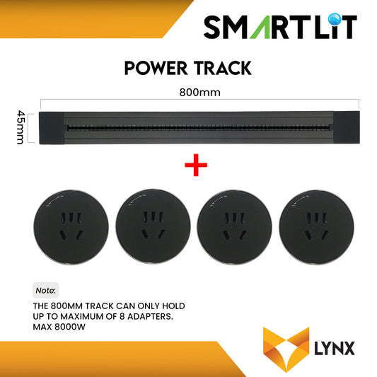 SMARTLIT Movable Power Track Socket 45mm x 800mm
