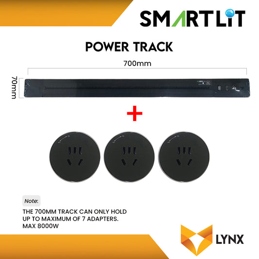 SMARTLIT Movable Power Track Socket 70mm x 700mm