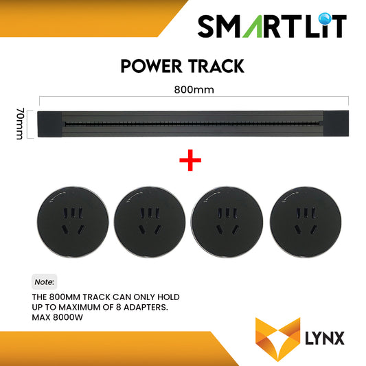 SMARTLIT Movable Power Track Socket 70mm x 800mm