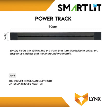 SMARTLIT Movable Power Track Socket 70mm x 600mm