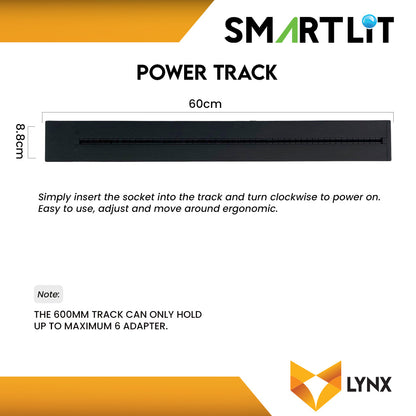 SMARTLIT Movable Power Track Socket 88mm x 600mm