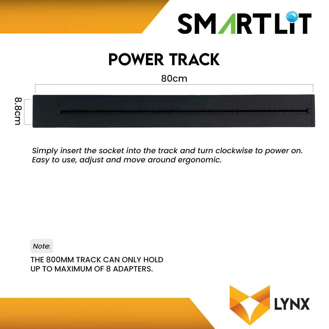 SMARTLIT Movable Power Track Socket 88mm x 800mm