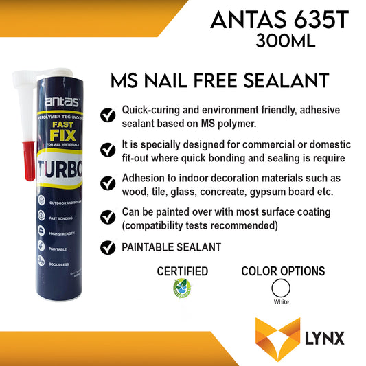 Antas 635 MS Nail Free Sealant 300ml (Mirror Mastic)