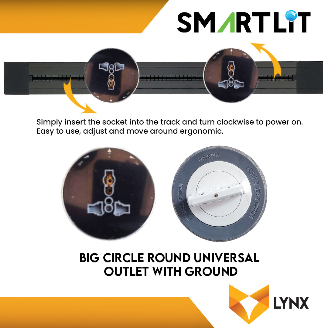 SMARTLIT Movable Power Track Socket