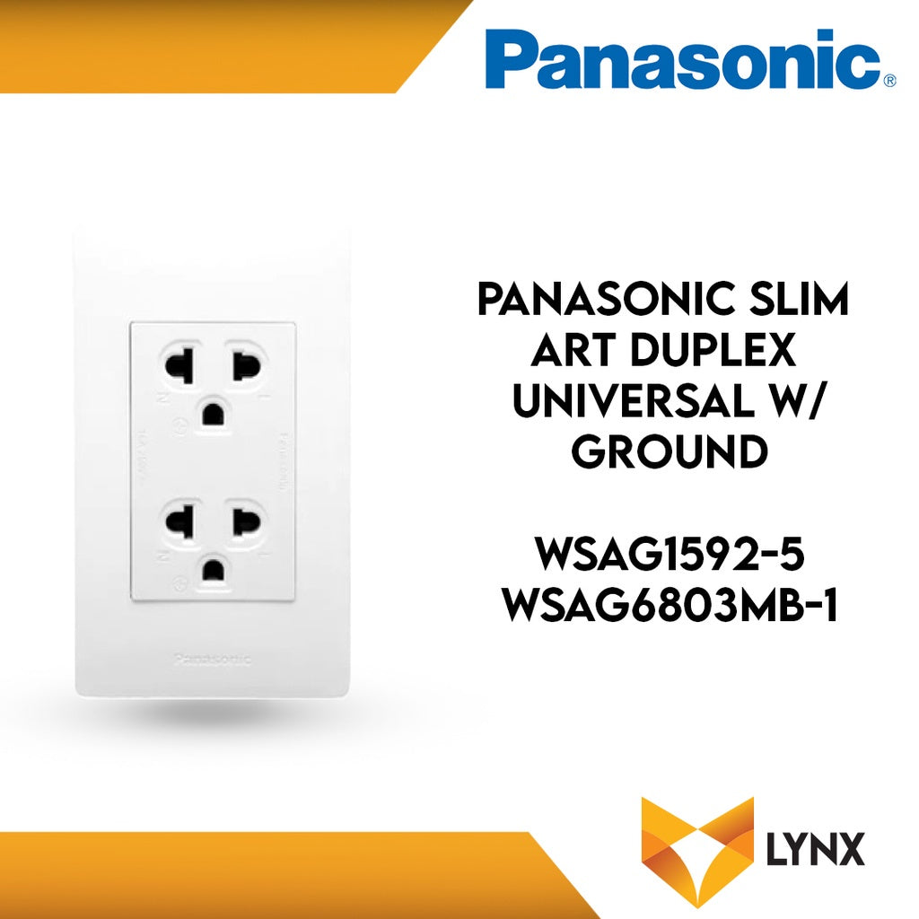 Panasonic Slim Art Duplex Universal w/Ground