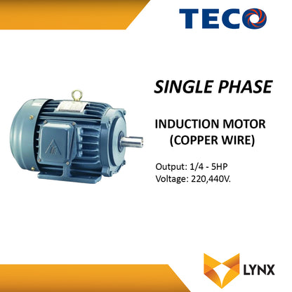 TECO INDUCTION MOTOR SINGLE PHASE
